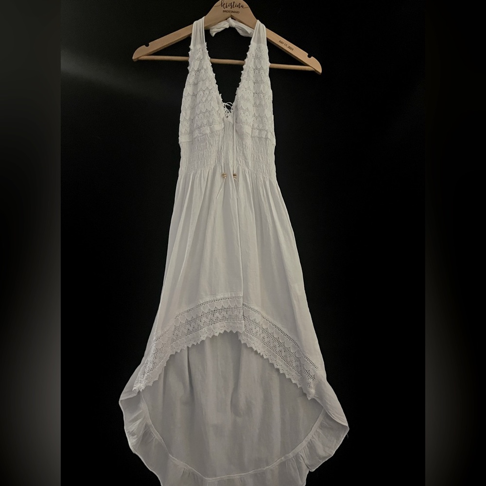 “ BLANCO” BOHO halter top dress!